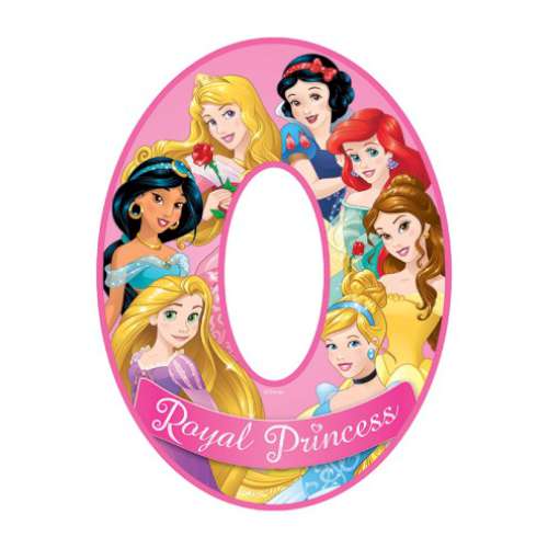 Disney Princess Number 0 Edible Icing Image - Click Image to Close
